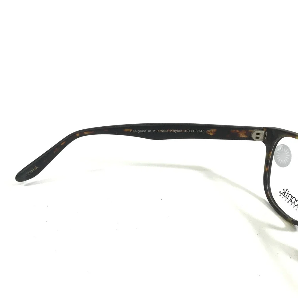 Iconik Eyeglasses Frames Kaylen C01 Brown Tortoise Square Horn Rim 49-19-145
